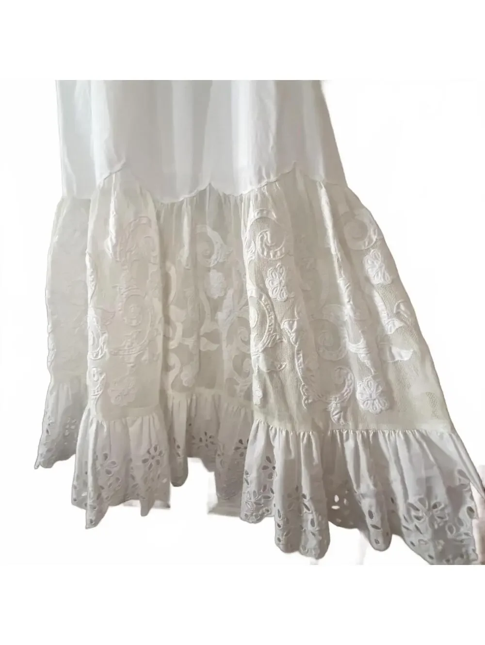 NWT A & F Bohemian White Maxi Dress size M